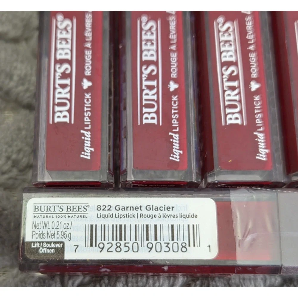 NEW-Sealed 6 SIX Burt's Bees 100% Natural Liquid‎ Lipstick 822 Garnet Glacier